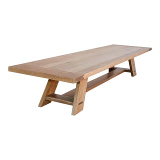 Trade Order: Large Banquet Table Made from Rift Sawn White Oak by Petersen Antiques For Sale