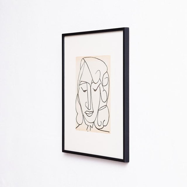 Françoise Gilot, Portrait Head of a Woman, 1951, Lithograph, Framed For Sale - Image 4 of 10