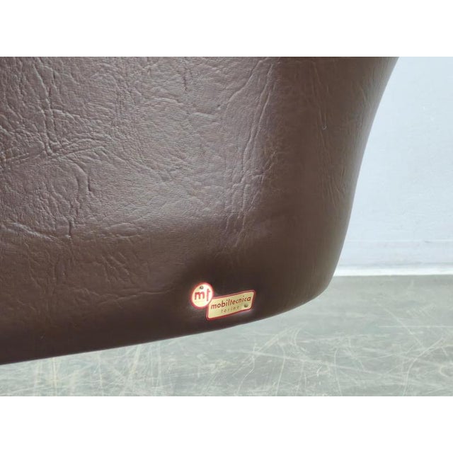 Italian Swivel Lounge Chair by Mobiltecnica Torino, 1960s For Sale - Image 4 of 15