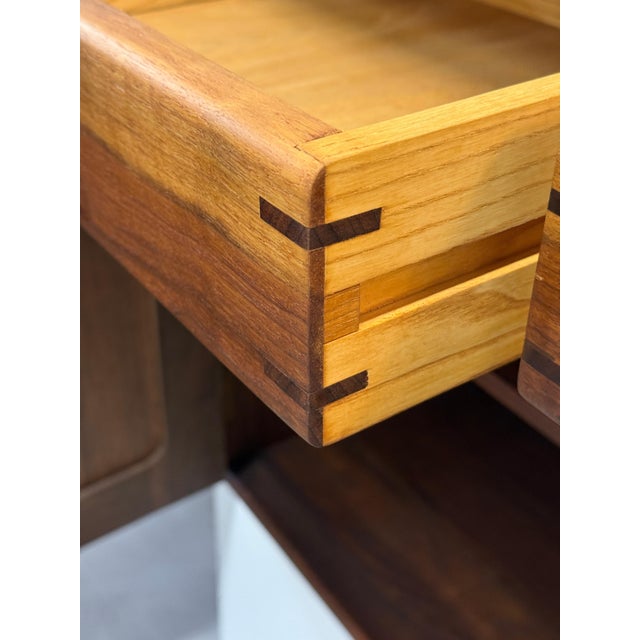 Stunning 1970’s Craft Made Studio Walnut Floating Stereo Cabinet For Sale - Image 4 of 18