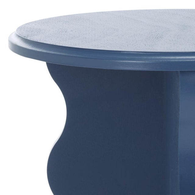 Spritely Home Lilith Wavy Accent Table in Blue For Sale - Image 4 of 8