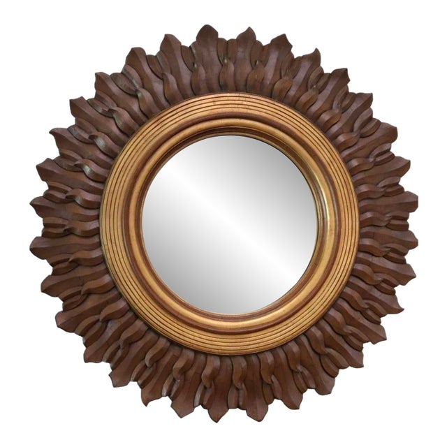 Vintage Extra Large Sunburst 52” Mirror For Sale