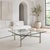 Vintage Aluminum & Glass Coffee Table For Sale In New York - Image 6 of 6