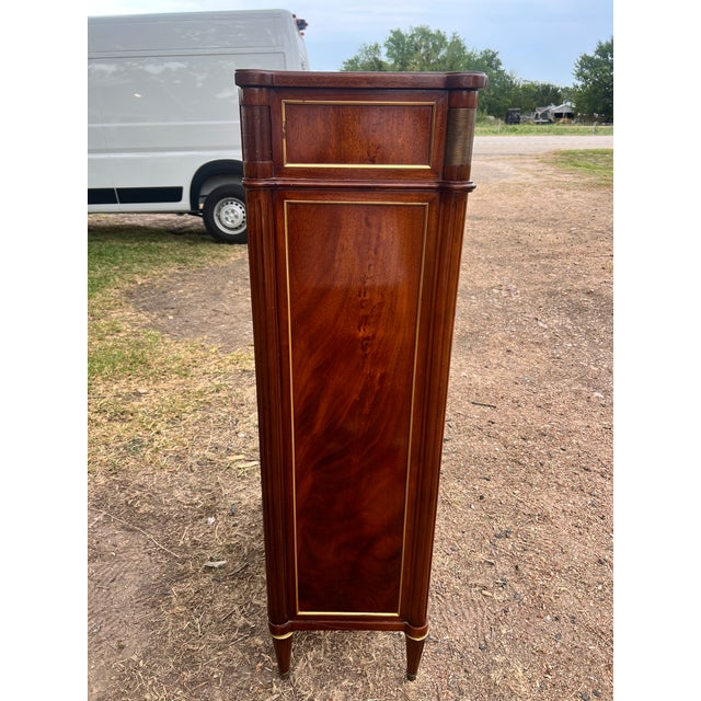 French French Late 19th Century Louis XVI Mahogany Secretaire For Sale - Image 3 of 12