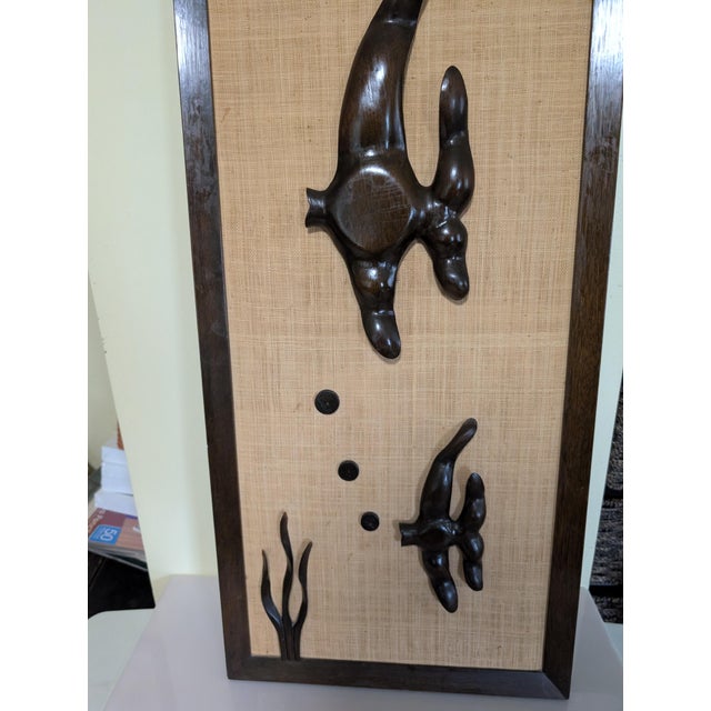 Mid-Century Abstract Wood Sculpture Carved Fish 1960s For Sale - Image 12 of 14