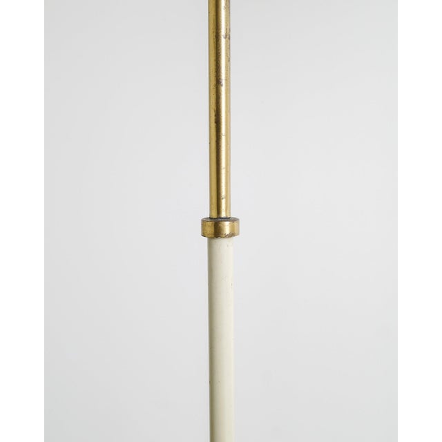 Hans-Agne Jakobsson Mid-Century Swedish S-1871 Floor Lamp in Metal & Rattan from Hans-Agne Jakobsson, Sweden, 1950s For Sale - Image 4 of 13