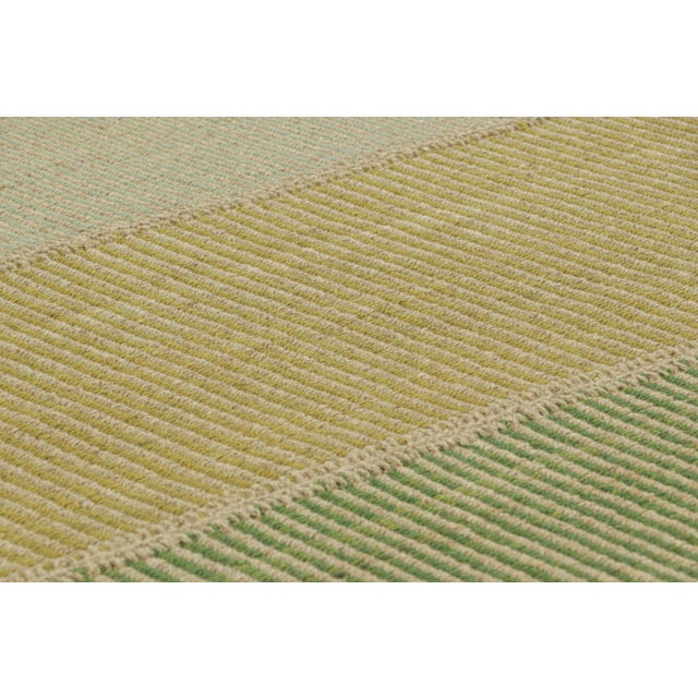 Handwoven in wool, a 8x11 Kilim design from an inventive new contemporary flat weave collection by Rug & Kilim. On the...