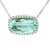 18k White Gold 20 Carat Aquamarine and 2 Carat Diamond Necklace For Sale - Image 4 of 11