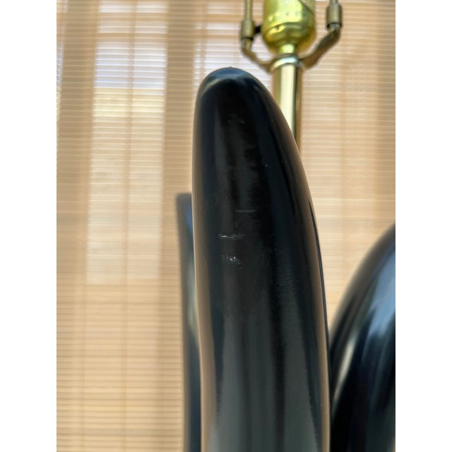 Vintage Mid Century Modern Sculptural Table Lamps (A Pair) For Sale - Image 9 of 12