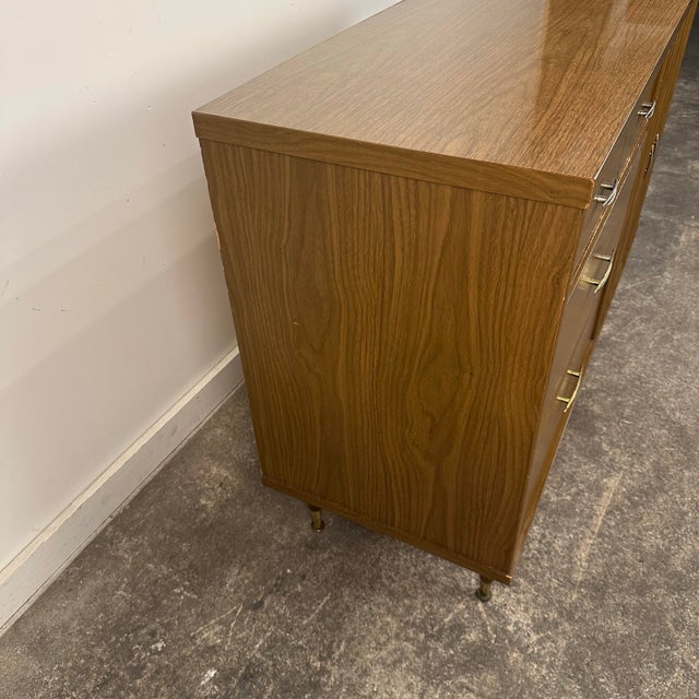 Brown Mid-Century Modern Laminate Sideboard by Pillion For Sale - Image 8 of 10