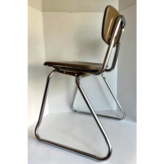Pair of Mid-Century Kids Virco Chrome School Chairs For Sale - Image 12 of 13