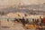 Unknown, Animated Orientalist Landscape, 1884, Oil on Panel For Sale - Image 3 of 15