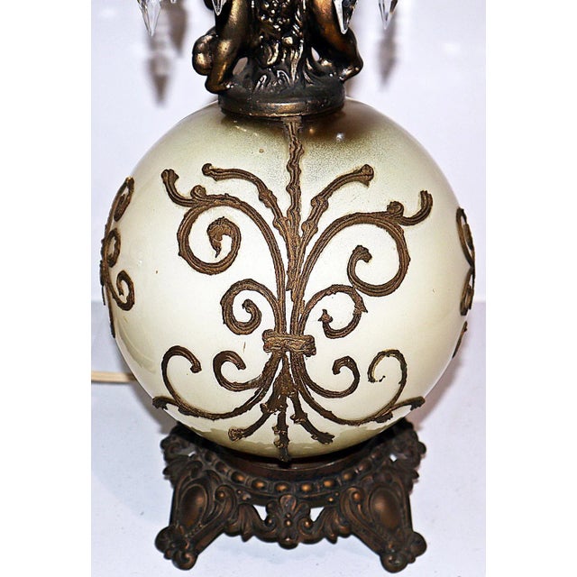 Hollywood Regency Hollywood Regency Cherub Table Lamp For Sale - Image 3 of 5