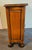 French Country 1950s Maple Hall Entry Cabinet Side Table Dry Bar Leather Tooled Top For Sale - Image 9 of 10