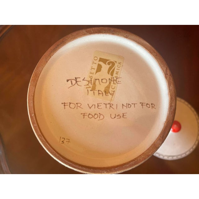 Rare Early Vintage Giovanni DeSimone Ceramic Pottery/ MCM Medium Canister / Signed #137/ 1960's For Sale - Image 6 of 7