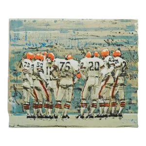 Aldo Luongo "Lets Go for the Bomb" Lithograph on Paper Hand Signed Football