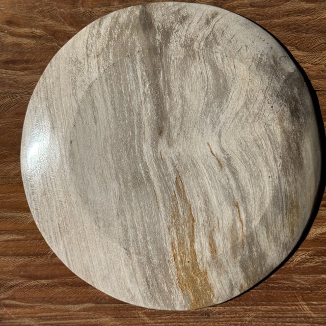 Vintage Wood Circular Tray, 1980s For Sale - Image 6 of 8