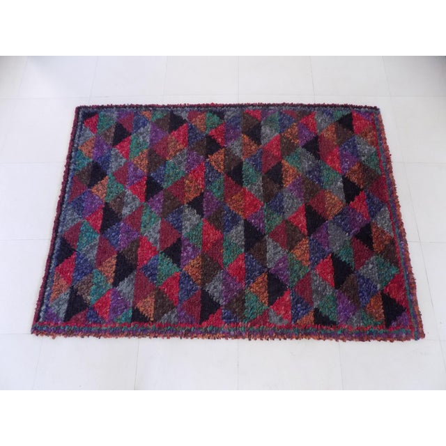 Long Cotton Rug in the style of Missoni, 1960s For Sale - Image 9 of 9