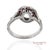 14k (585) White Gold Natural Brilliant Diamond Semi Mount Ruby Ring Size 7 For Sale - Image 4 of 10