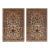 1920s Scatter Pair of Beige Field Floral Antique Kashan Knotted Wool Carpet Rug For Sale