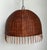 Vintage Woven Rattan Dime Chandelier For Sale - Image 4 of 12