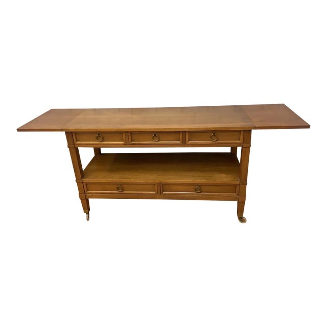 English Regency Style Rolling Drop Leaf Server by Sligh Furniture For Sale