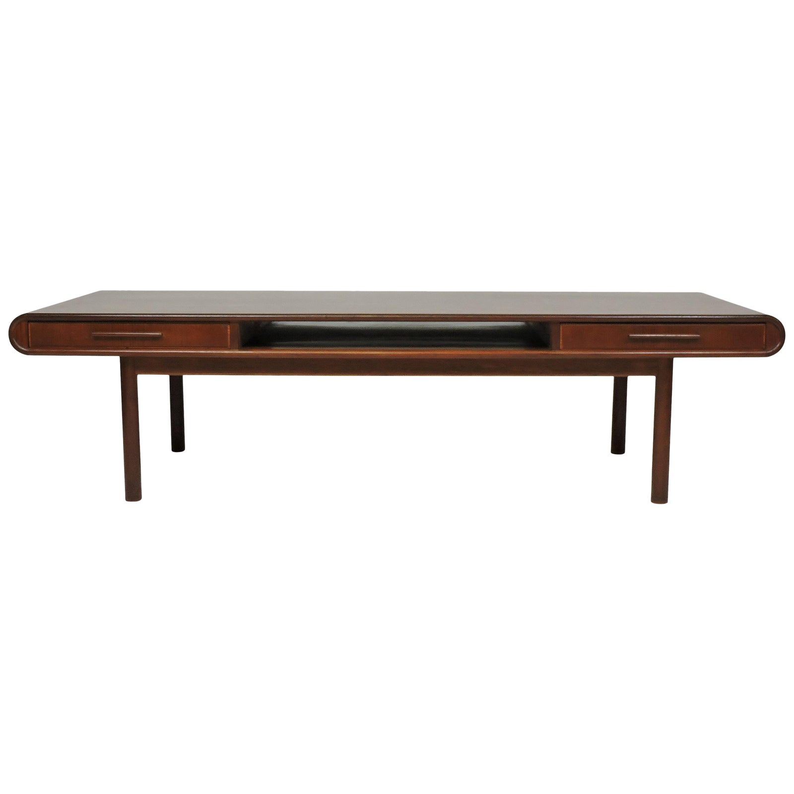 Danish Modern Teak Coffee Table With Drawers Toften Mobelfabrik