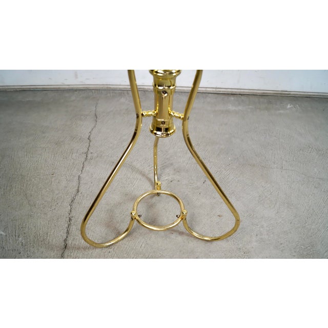 1980’s Hollywood Regency Brass Plant Stand For Sale - Image 11 of 12