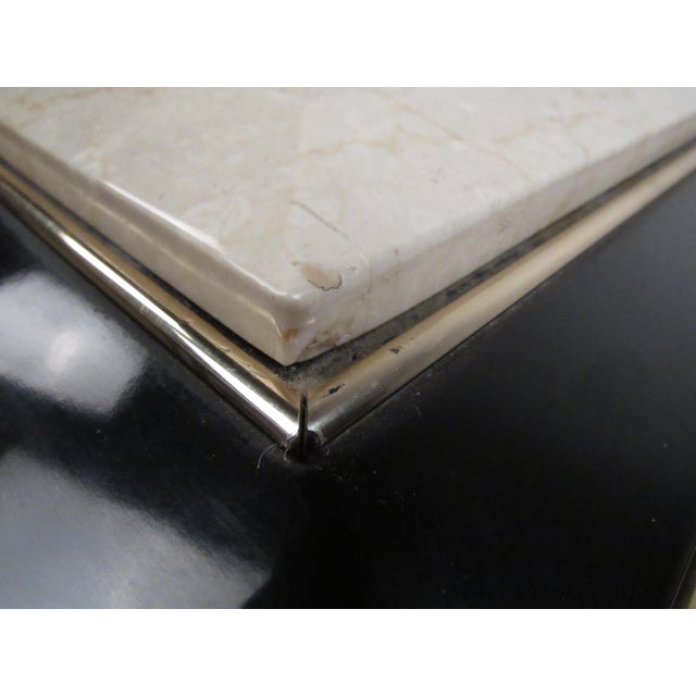 Mid-Century Modern 1970s Mid-Century Modern Marble-Top Console Table Attributed to Rougier For Sale - Image 3 of 12