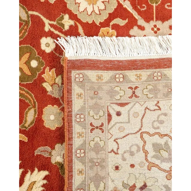 2000 - 2009 Mogul, One-of-a-Kind Hand-Knotted Area Rug in Orange, 6' 2" x 6' 3" For Sale - Image 5 of 8