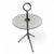 Vintage Italian Enameled Metal and Glass Tripod Side Table For Sale In Charlotte - Image 6 of 7