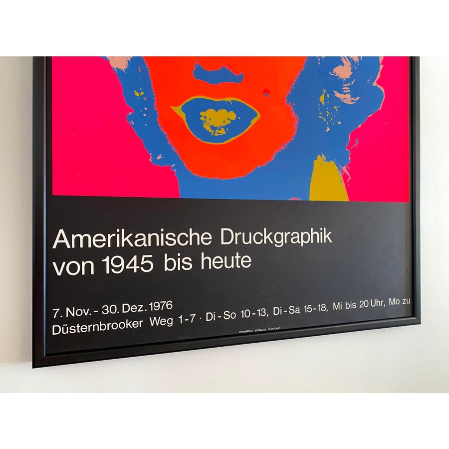 Andy Warhol Vintage 1976 Silkscreen Print Framed Pop Art