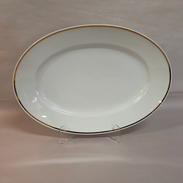 Early 20th Century Italian Oval Platter Gilt Rim by Ginori For Sale - Image 6 of 6