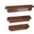 Victorian Mid Century Floating Oak Shelves Coved Rounded Corners Set of (2) 21"l For Sale - Image 3 of 7