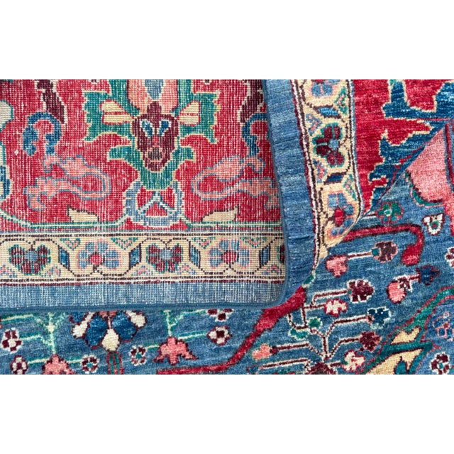 Textile Late 20th Century Hand-Knotted Persian-Style Rug – Large Floral Medallion Design – 300x416 Cm For Sale - Image 7 of 18