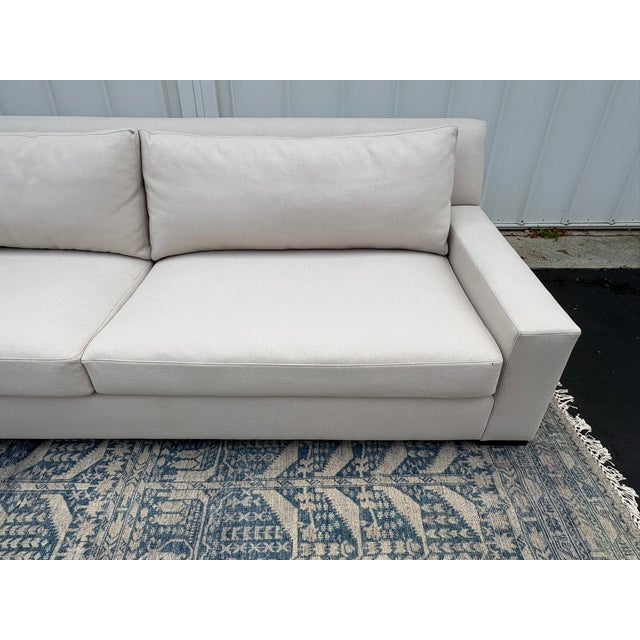 Rh Parisian Track Arm 2-Cushion Sofa 9' | Luxe 44" Depth | Down-Feather Fill | Holland & Sherry Wool Twill | Dove For Sale - Image 9 of 18
