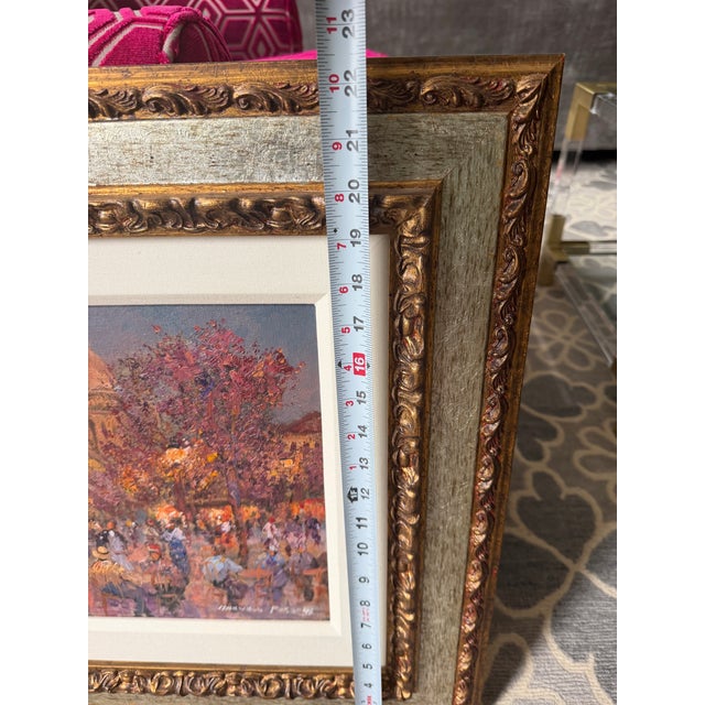 Late 20th Century Maxwell Parsons Original Paris Street Scene Oil Painting in Custom Gallery Frame For Sale - Image 13 of 14