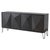 Dresser in Charcoal Brown Oak Veneer and Bronze Finish For Sale - Image 6 of 6
