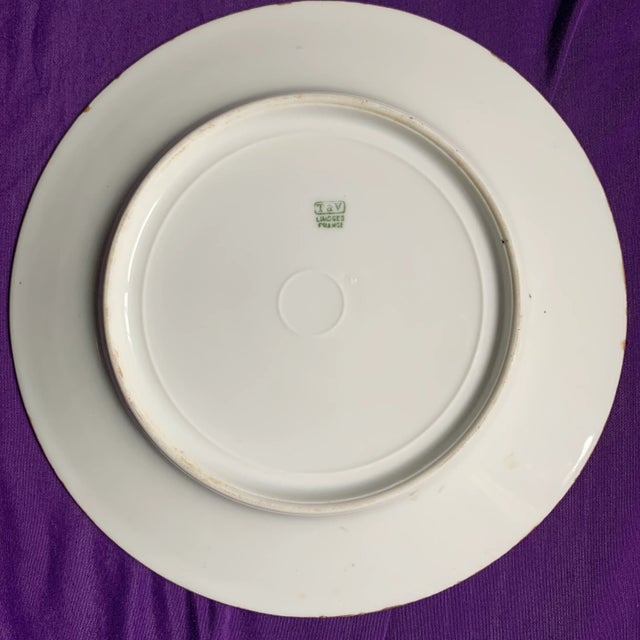 Antique 1900s Hand-Painted and Signed Limoges Berry Plates-Set of 4 For Sale In New York - Image 6 of 13