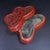 Vintage Chinese Carved Cinnabar Lacquer Box – Butterfly Form With Plum Blossom Motif For Sale - Image 4 of 10