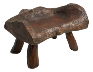 Carved Stool by Logniture