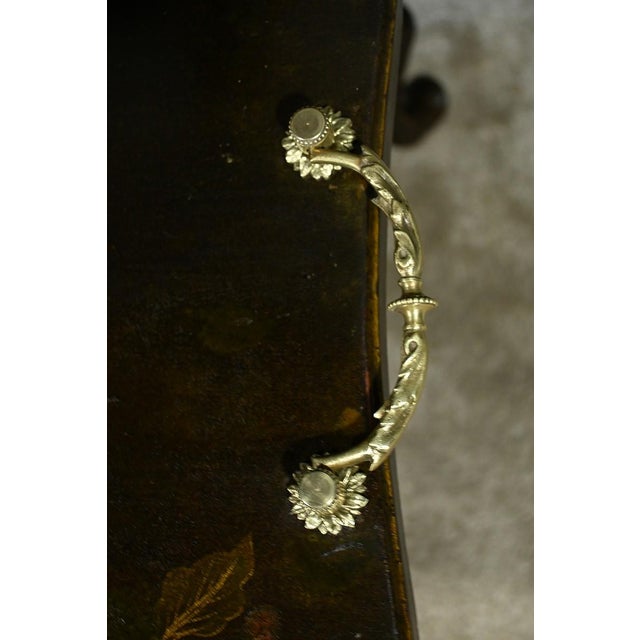 Lacquered Wood Tea Table with Asian Decorations For Sale - Image 15 of 18