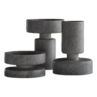 Marbles Vases by Angelo Mangiarotti, Set of 3 For Sale