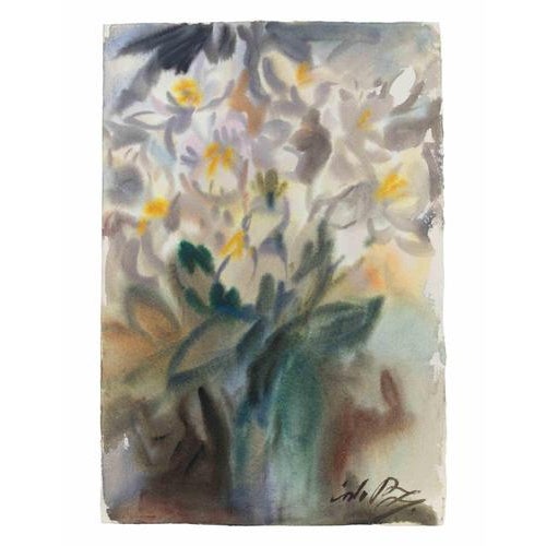 Contemporary Carlo Ravagnan, Still Life, 1970s, Watercolor For Sale - Image 3 of 3
