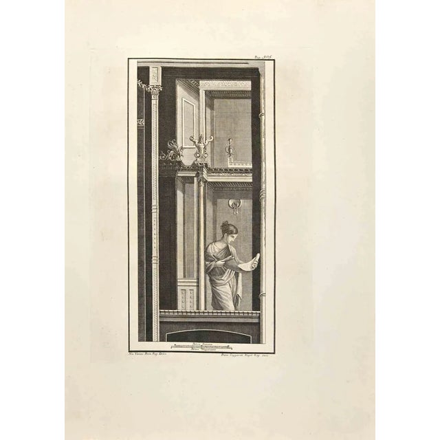 Francesco Cepparoli, The Reading Lady, Etching, 18th Century For Sale