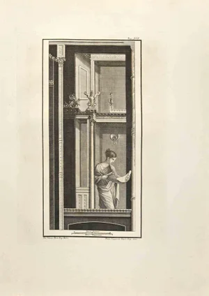 Francesco Cepparoli, The Reading Lady, Etching, 18th Century