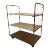 Vintage Industrial Iron and Wood Shelves on Wheels For Sale