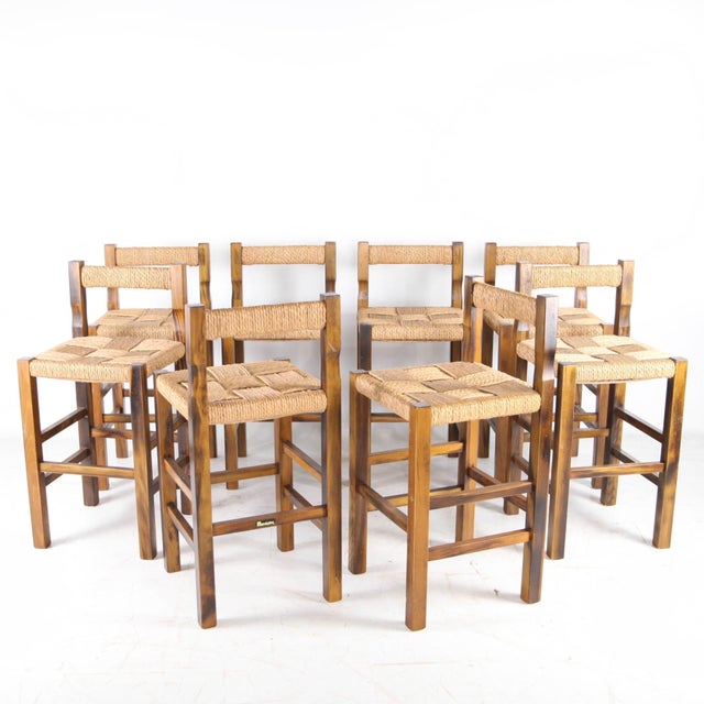 Vintage Rope Stools, 1980s, Set of 8 For Sale - Image 16 of 16