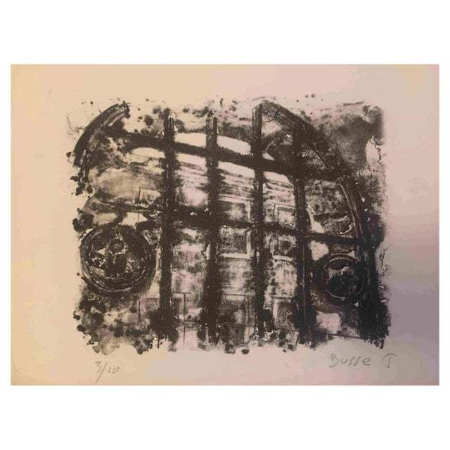 Jacques Busse, The Window, Original Lithograph, Mid 20th-Century For Sale