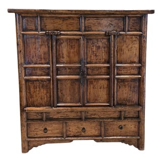 1900-1909 Chinese Lacquered Ming Style Cabinet Armoire Vintage For Sale